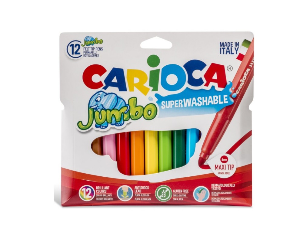Carioca Jumbo 12 pennarelli punta grossa - AB Company
