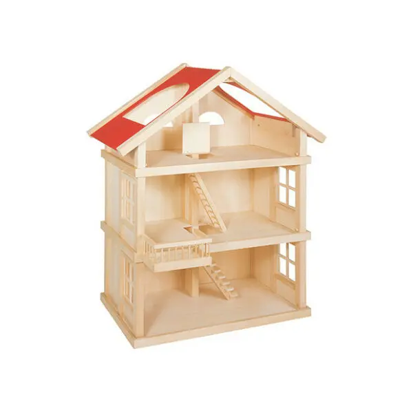 Mobili Per Casa Delle Bambole Impilabili In Legno, Grande Casa - Foto 7