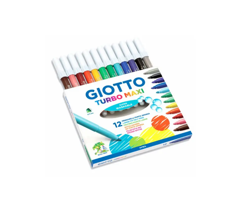 Pennarelli Giotto Turbo Maxi 5261 - Confezione Da 108 Pezzi Con Punta Extra Large 5mm - Foto 2